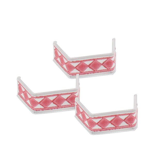 Clipe de fita adesiva em U vermelho/branco (pacote de 100) 33mm Clipe de fita adesiva em U vermelho/branco (pacote de 100) 33mm