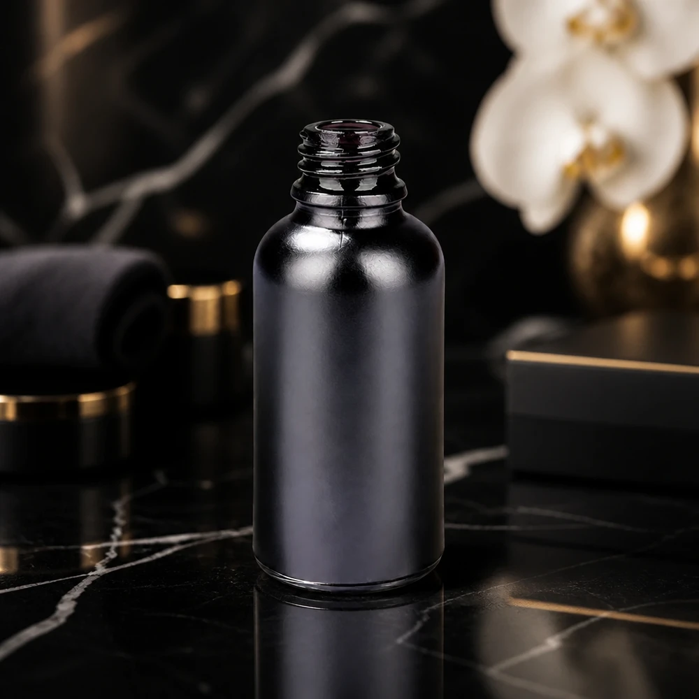 Frasco de farmácia BlackLine 30ml em vidro violeta de alta qualidade com tampa UT18/30 UNiTWIST
