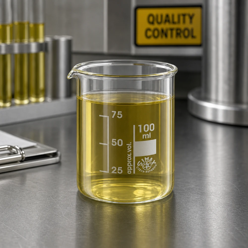 Copo graduado de 100 ml com molde baixo em vidro borossilicato transparente para controlo de qualidade