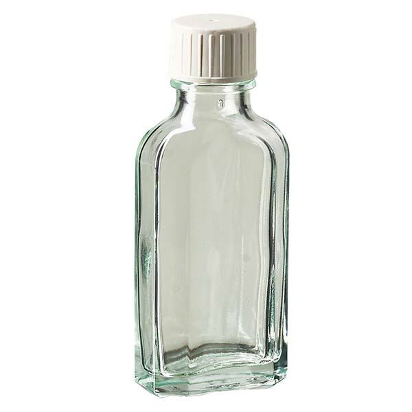 Tampa de rosca transparente Meplat de 50 ml com anel de vazamento Tampa de rosca transparente Meplat de 50 ml com anel de vazamento