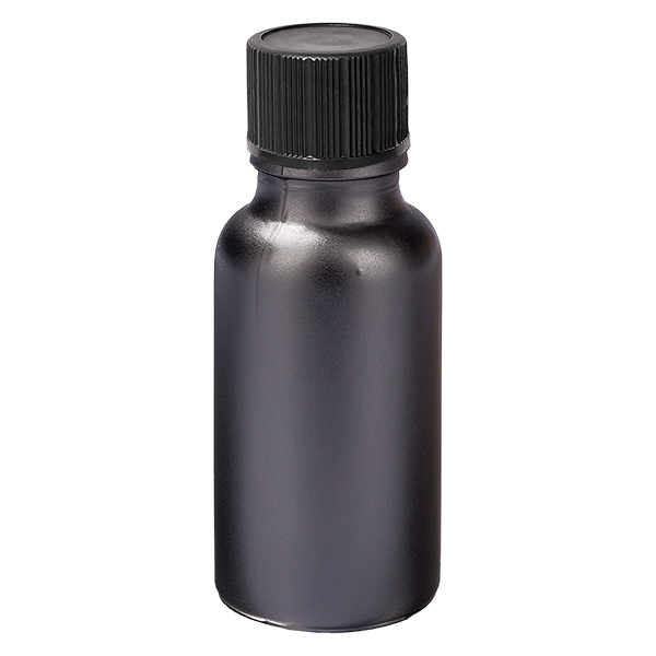 Frasco conta-gotas de 20ml 1mm preto tampa standard BlackLine UT18/20
