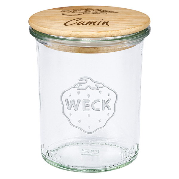 Tampa em madeira "Cominho" com verdura WECK 160ml Tampa em madeira "Cominho" com verdura WECK 160ml