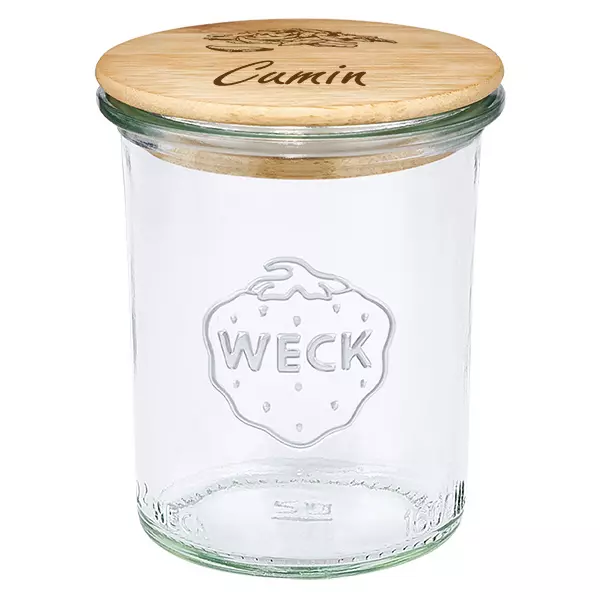 Tampa em madeira "Cominho" com verdura WECK 160ml Tampa em madeira "Cominho" com verdura WECK 160ml
