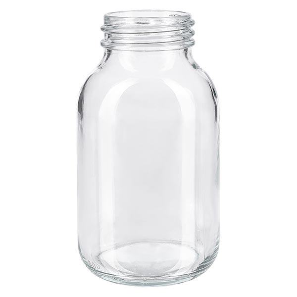 Frasco de vidro transparente com gargalo largo de 500 ml Frasco de vidro transparente com gargalo largo de 500 ml