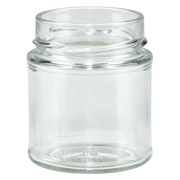 Frasco de vidro 154ml transparente, sem tampa, rosca TO58deep