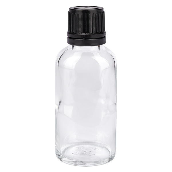 Frasco de 30 ml (globule) 3mm anel de vazamento preto fecho padrão ClearLine UT18/30