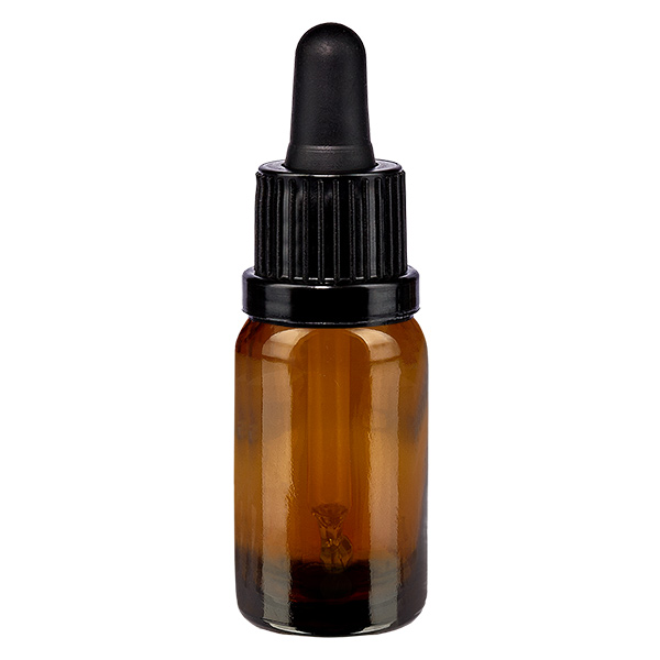 Frasco pipeta de 10 ml preto com fecho inviolável BrownLine UT18/10