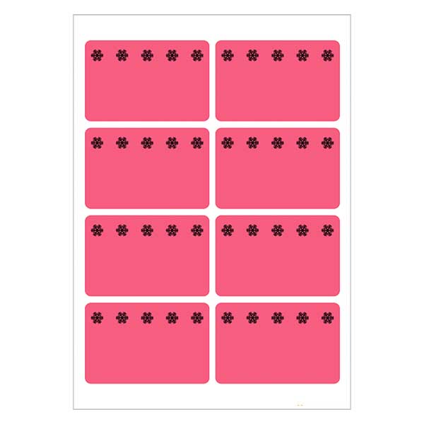 Etiquetas para congelador vermelhas (48 autocolantes) 26x40mm Etiquetas para congelador vermelhas (48 autocolantes) 26x40mm