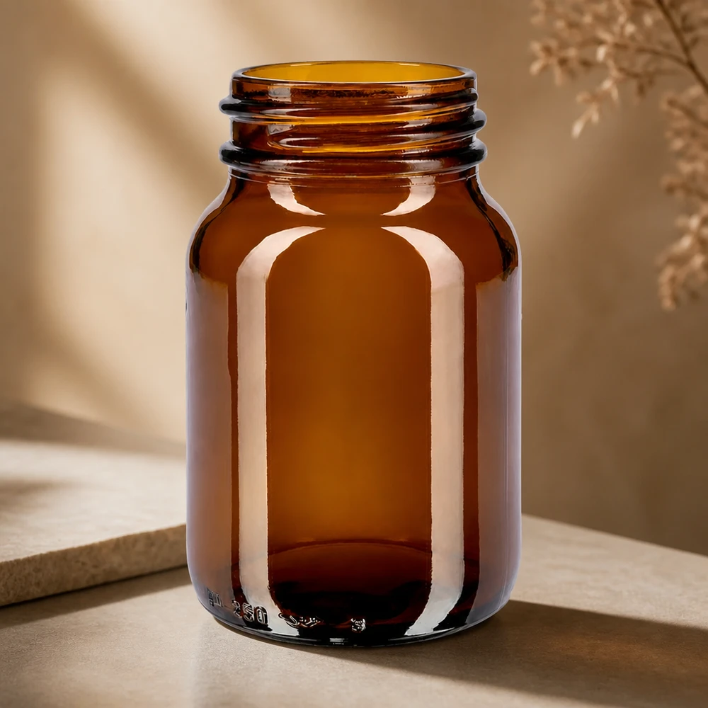 250ml Weithalsflasche Braunglas Garrafa de 250 ml com gargalo largo em vidro âmbar de alta qualidade para uma proteção óptima do conteúdo contra a luz