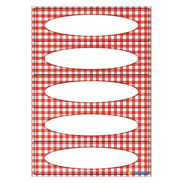Etiquetas de cozinha axadrezadas vermelhas (20 autocolantes) Etiquetas de cozinha axadrezadas vermelhas (20 autocolantes)
