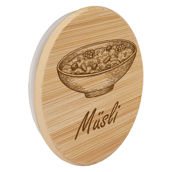 Couvercle en bois "Muesli" pour WECK RR100 Couvercle en bois "Muesli" pour WECK RR100