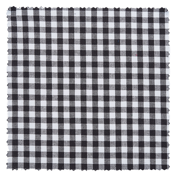 Pano para jóias em tecido preto axadrezado quadrado de 12 cm Padrão de tecido axadrezado preto e branco em grande plano, tecido xadrez Vichy para decoração de casa de campo com 12 cm quadrados
