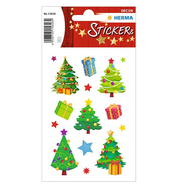 Autocolantes "Árvore de Natal" (30 autocolantes com purpurina) Autocolantes "Árvore de Natal" (30 autocolantes com purpurina)