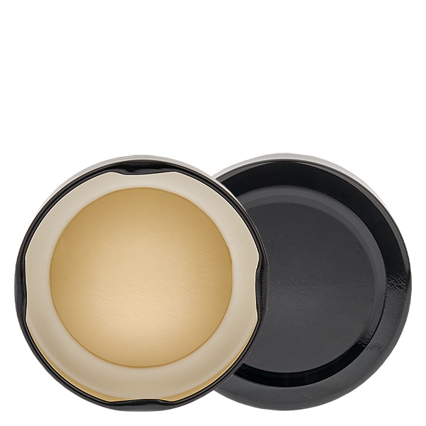 Tampa BasicSeal de 66 mm preta (TO66deep) UNiTWIST