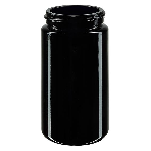 Frasco de boca larga+ vidro violeta 100ml, sem tampa