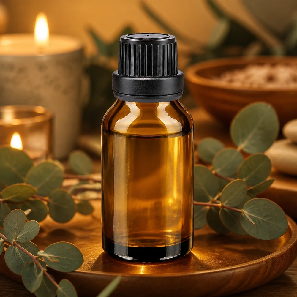 Frasco de farmácia castanho 15ml com tampa de rosca preta inviolável Pequeno frasco de farmácia de vidro castanho de 15 ml com tampa de rosca preta e junta de vedação