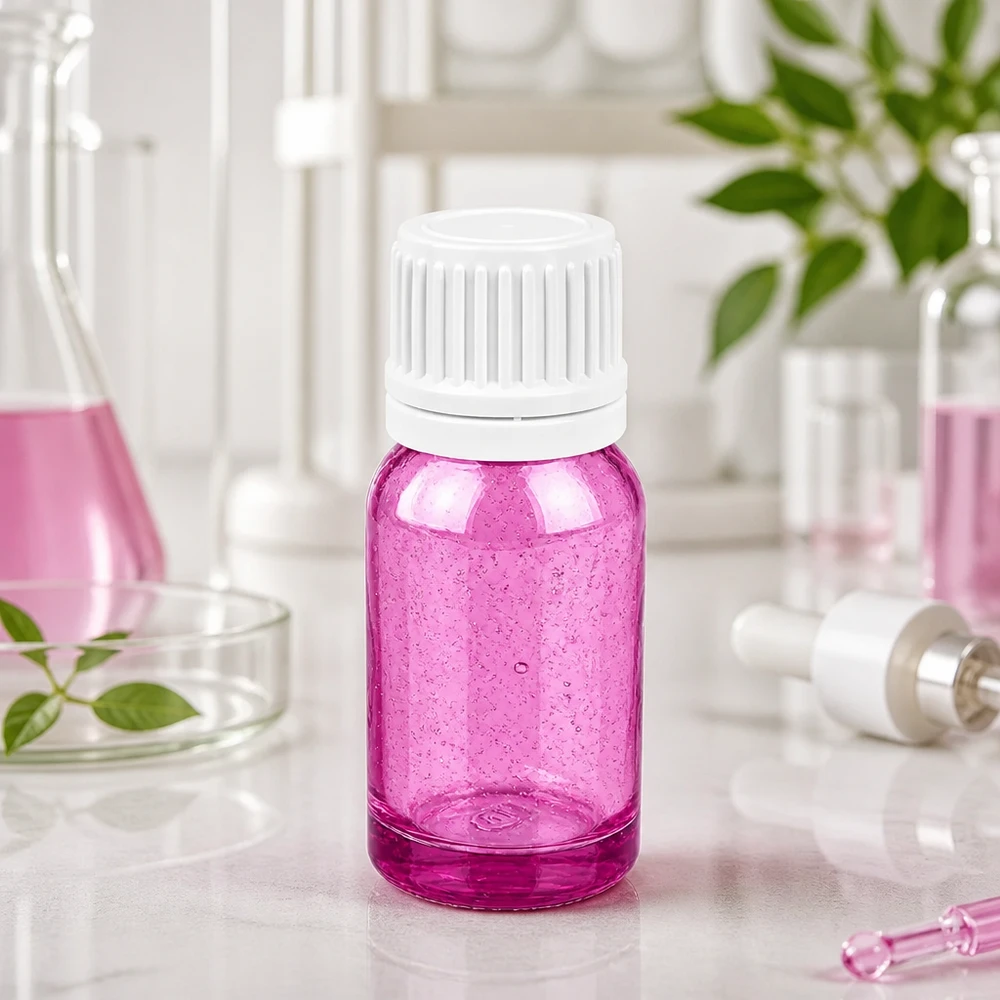 Frasco de 10ml com tampa de rosca de 11mm branca Originalidade tampa de rosca PurpleLine UT18/10 Frasco de vidro de 10 ml de alta qualidade de cor violeta com tampa de rosca branca para uso laboratorial e farmacêutico