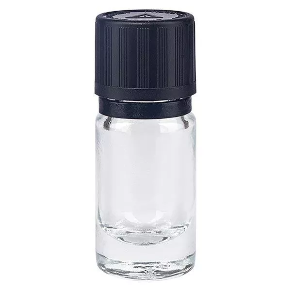 Frasco de farmácia transparente Tampa de conta-gotas de 5 ml Anel de verter 1 mm preto Fecho de segurança para crianças Símbolo de aviso cego Fecho inviolável Frasco de farmácia transparente Tampa de conta-gotas de 5 ml Anel de verter 1 mm preto Fecho de segurança para crianças Símbolo de aviso cego Fecho inviolável