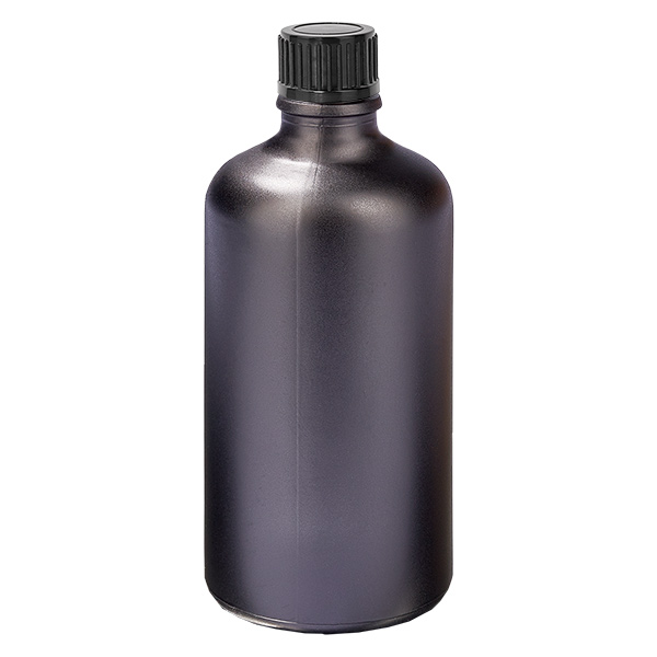 Frasco de 100ml 11mm tampa de rosca preta standard BlackLine UT18/100