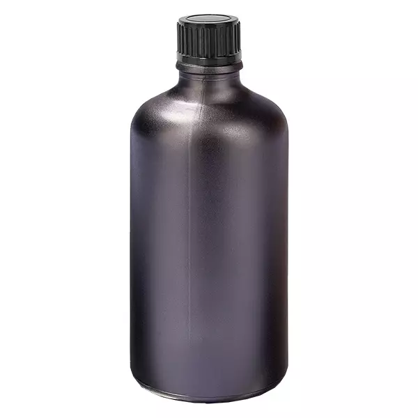 Frasco de 100ml 11mm tampa de rosca preta standard BlackLine UT18/100 Frasco de 100ml 11mm tampa de rosca preta standard BlackLine UT18/100