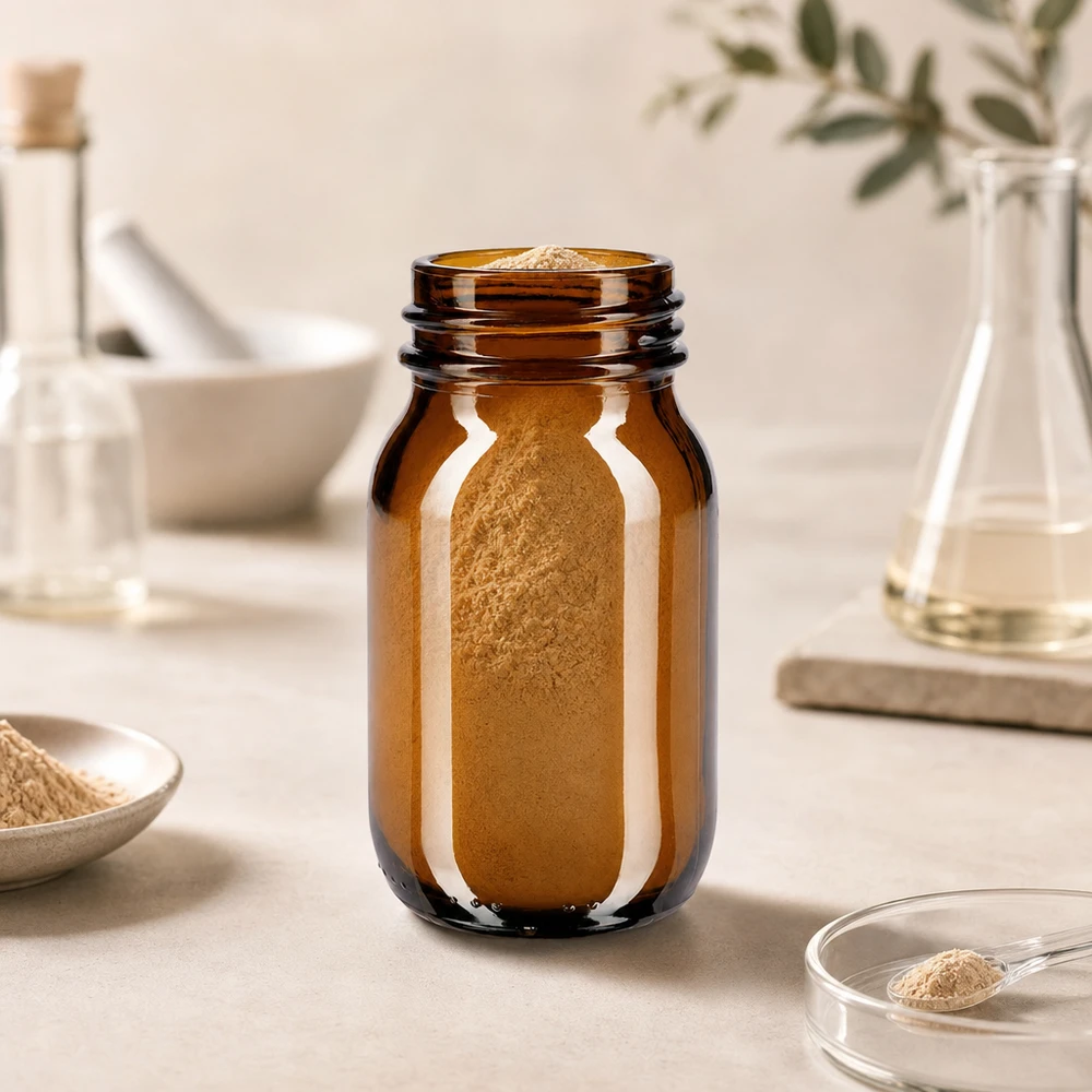 Garrafa de 100ml com gargalo largo em vidro âmbar Laborqualität Weithalsflasche aus braunem Glas 100ml für professionelle Anwendung
