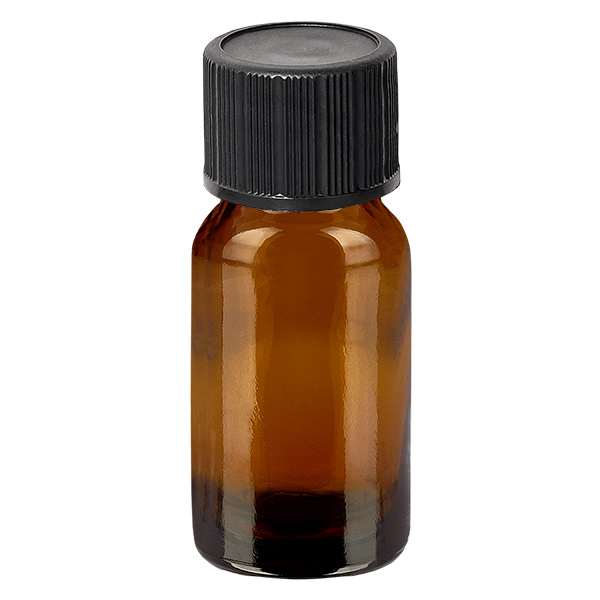 Frasco conta-gotas de 10 ml preto de 1 mm com fecho standard BrownLine UT18/10