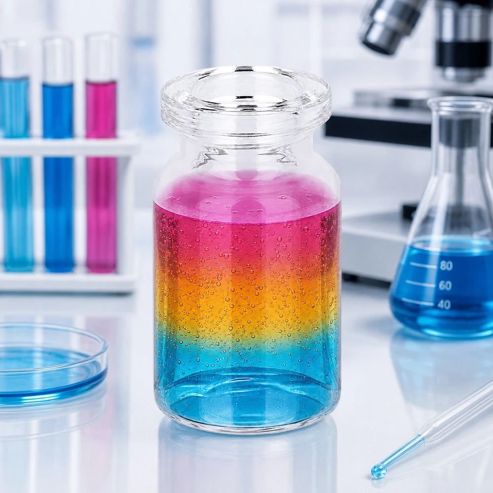 Frasco de injeção de vidro transparente 5ml Kleines Klarglas Fläschchen 5ml Injektionsbehälter mit glatter Zylinderwandung und breitem Mündungsrand
