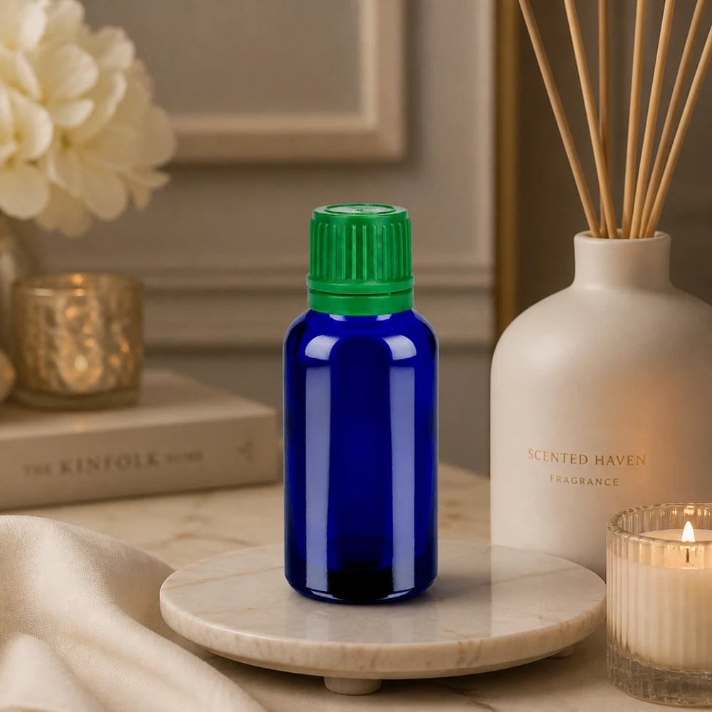 Frasco de vidro compacto de 30 ml com abertura de 11 mm, ideal para cosméticos DIY e misturas de fragrâncias