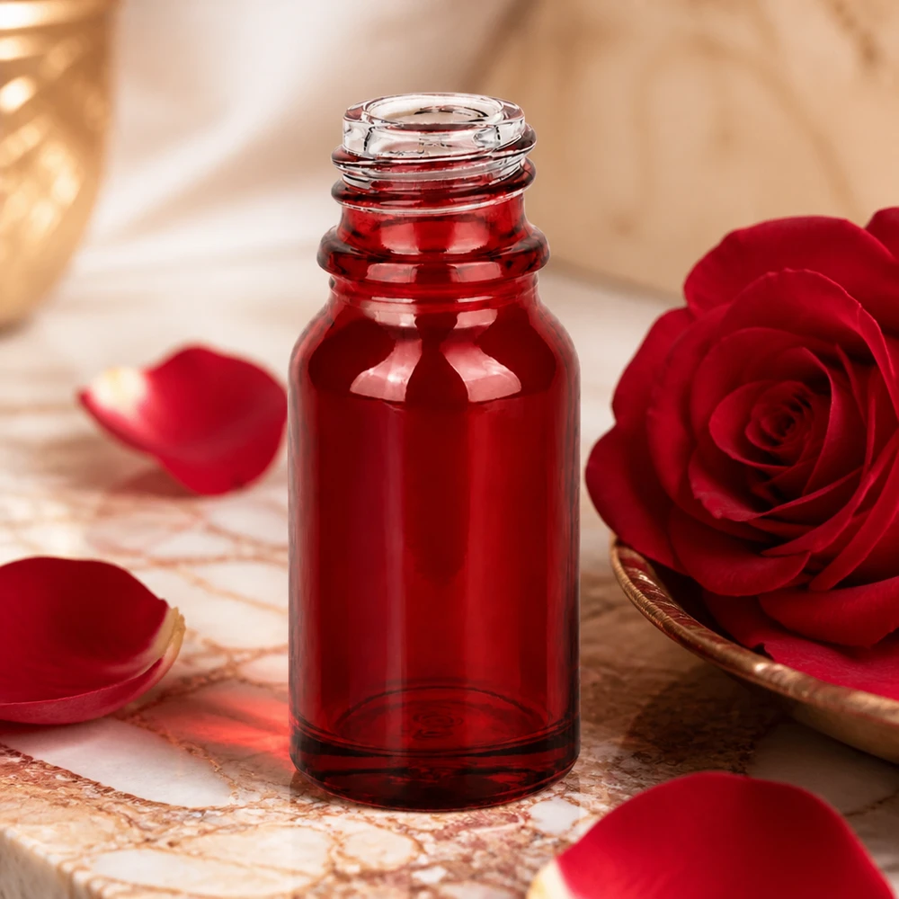 Frasco farmacêutico RedLine UT18/10 de 10 ml em vermelho intenso para produtos farmacêuticos