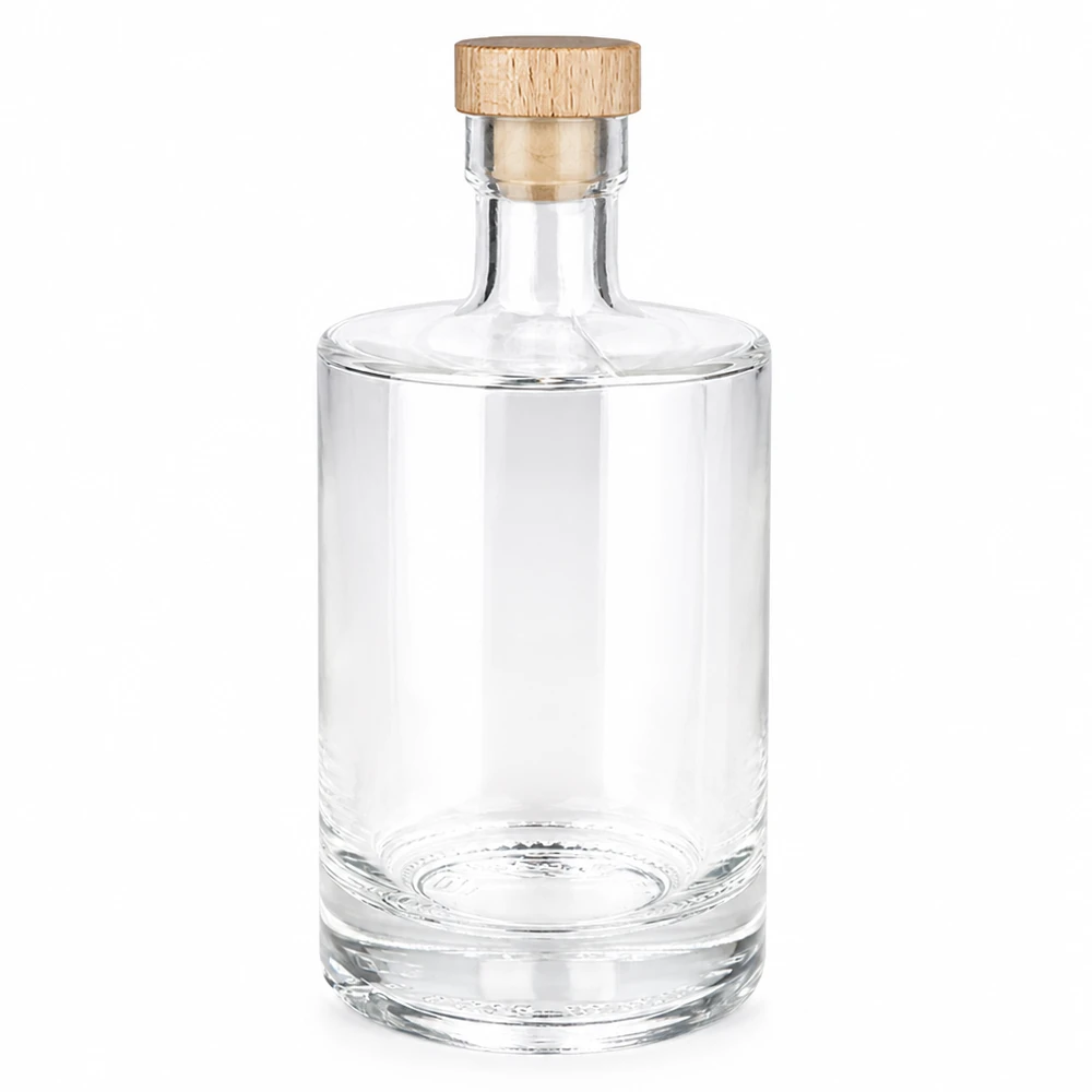 500ml Glasflasche "Marie" mit Holzgriff-Korken UNiTWIST Garrafa de vidro de 500 ml Marie com pega de madeira UNiTWIST - garrafa transparente vazia com rolha de madeira