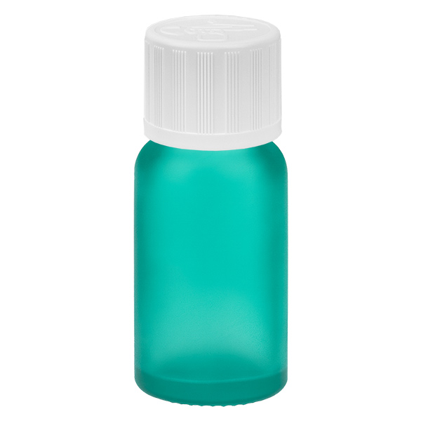 Frasco de 10 ml com tampa de rosca de 11 mm branco padrão resistente a crianças GreenLine UT18/10