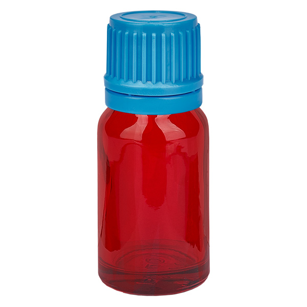 Frasco de 10 ml com tampa de rosca de 11 mm azul com fecho inviolável RedLine UT18/10