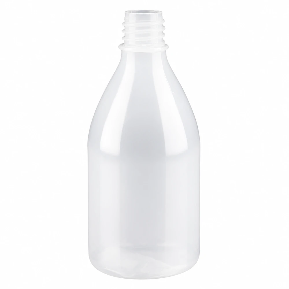 Frasco de laboratório de 100 ml, de gargalo estreito, transparente, em plástico, sem tampa, para laboratório e investigação