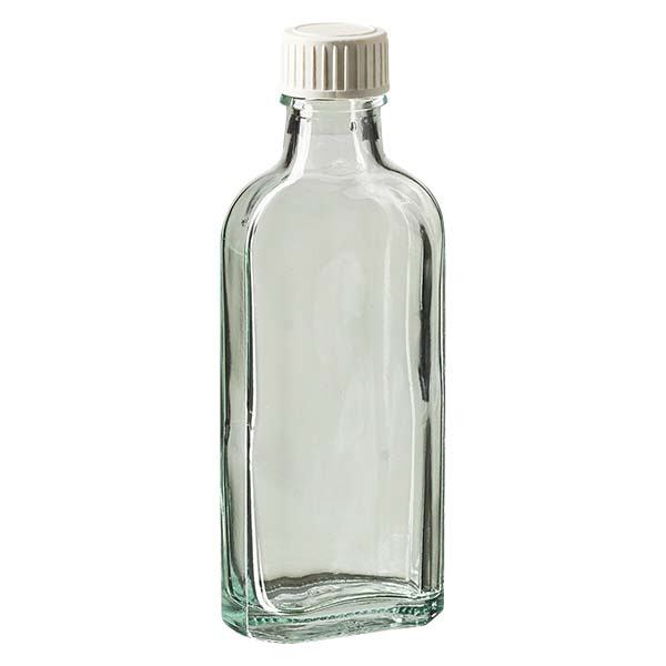 Tampa de rosca transparente Meplat de 100 ml com inserção de espuma PE Tampa de rosca transparente Meplat de 100 ml com inserção de espuma PE