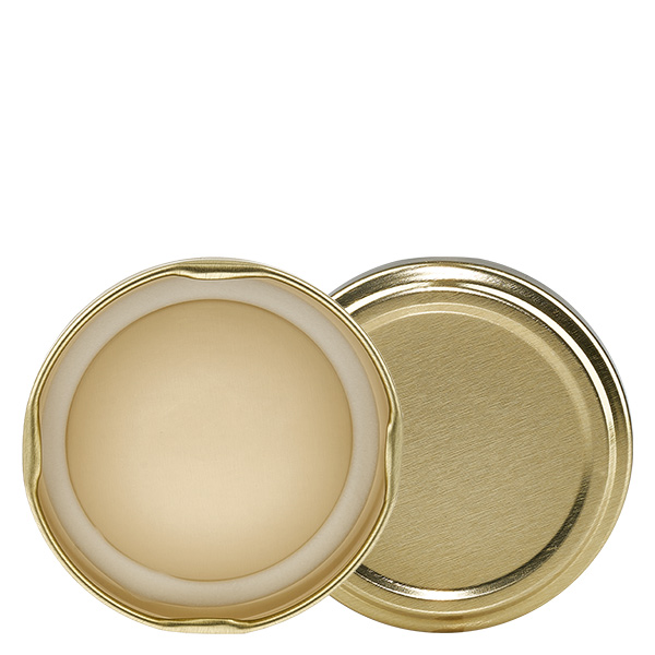 Tampa BasicSeal de 58 mm dourada (TO58) UNiTWIST Tampa BasicSeal de 58 mm dourada (TO58) UNiTWIST