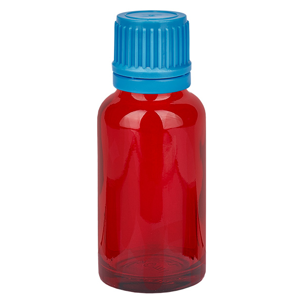 Frasco de 20 ml com tampa de rosca de 11 mm azul tampa inviolável RedLine UT18/20