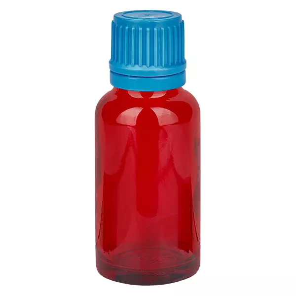 Frasco de 20 ml com tampa de rosca de 11 mm azul tampa inviolável RedLine UT18/20 Frasco de 20 ml com tampa de rosca de 11 mm azul tampa inviolável RedLine UT18/20