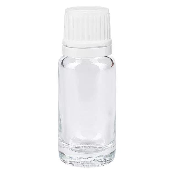 Frasco de farmácia transparente 10ml tampa do conta-gotas 1.2mm branco fecho inviolável Frasco de farmácia transparente 10ml tampa do conta-gotas 1.2mm branco fecho inviolável