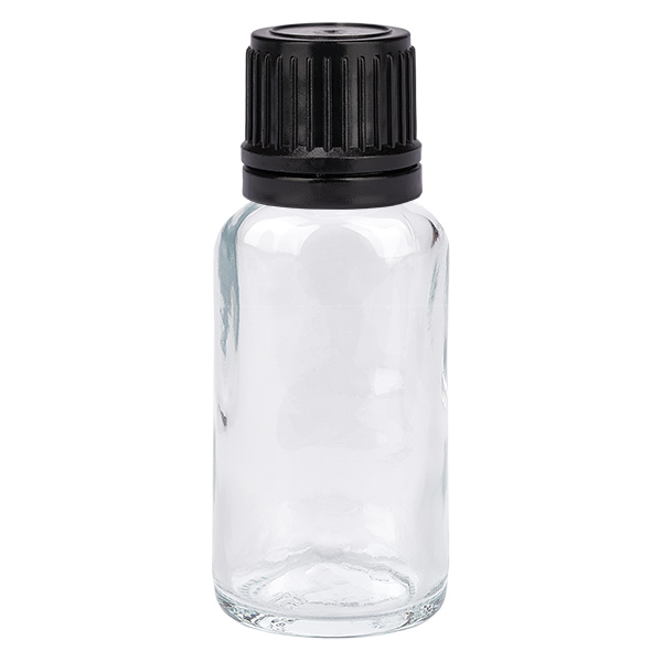 Frasco de 20ml (globule) 3mm anel de vazamento preto fecho padrão ClearLine UT18/20