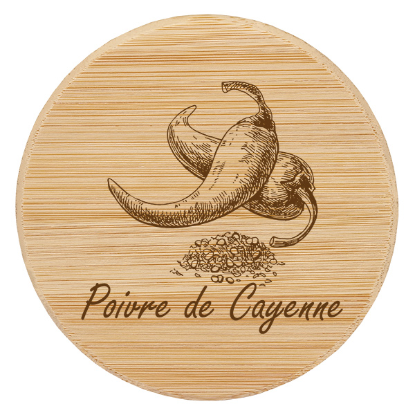 Boina em madeira "Poivre de Cayenne" para WECK RR60 Boina em madeira "Poivre de Cayenne" para WECK RR60