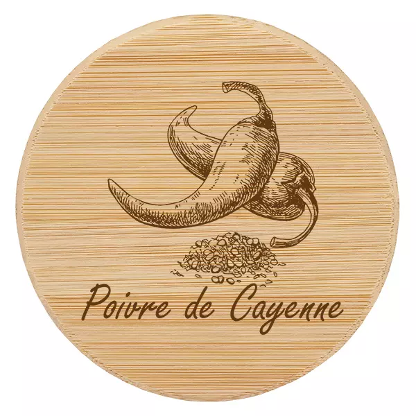 Boina em madeira "Poivre de Cayenne" para WECK RR60 Boina em madeira "Poivre de Cayenne" para WECK RR60