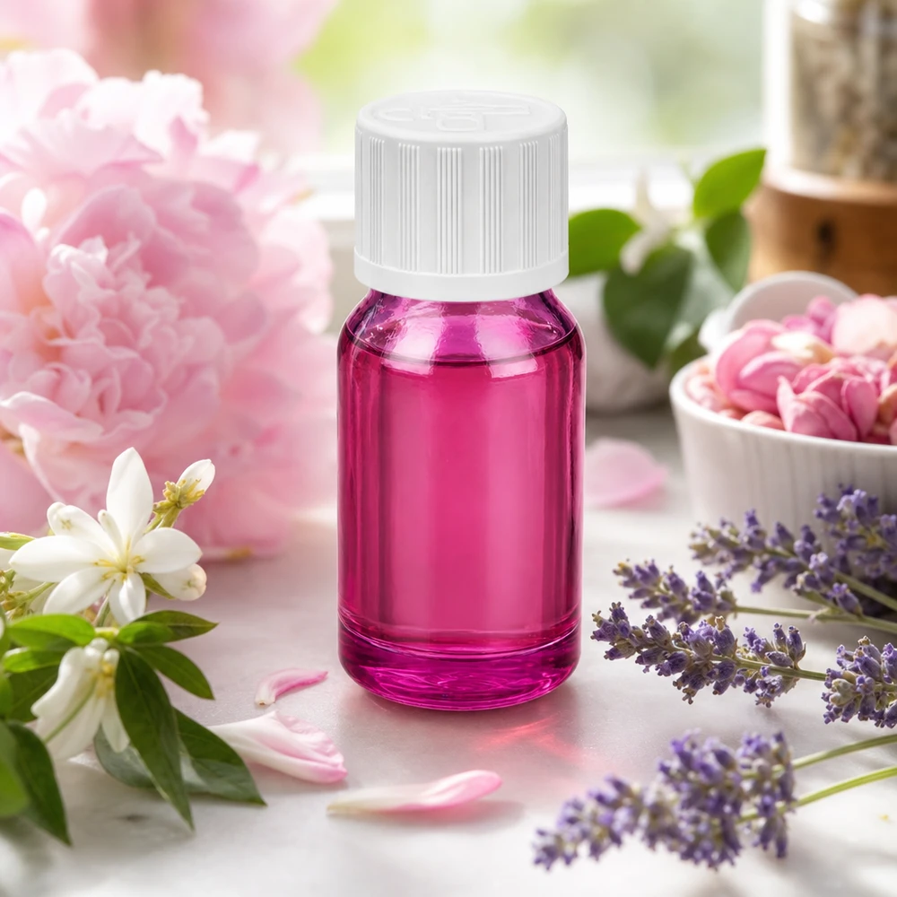 Frasco de vidro roxo de 10 ml com abertura de 11 mm, ideal para cosméticos DIY e produtos naturais