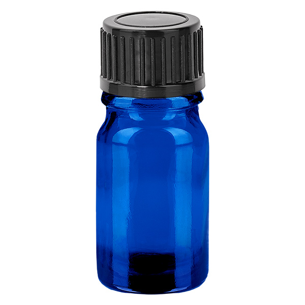 Frasco de 5ml 11mm com tampa de rosca preta Standard BlueLine UT18/5