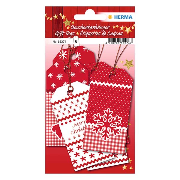 Pendente "White Christmas" (6 peças) com purpurina Pendente "White Christmas" (6 peças) com purpurina