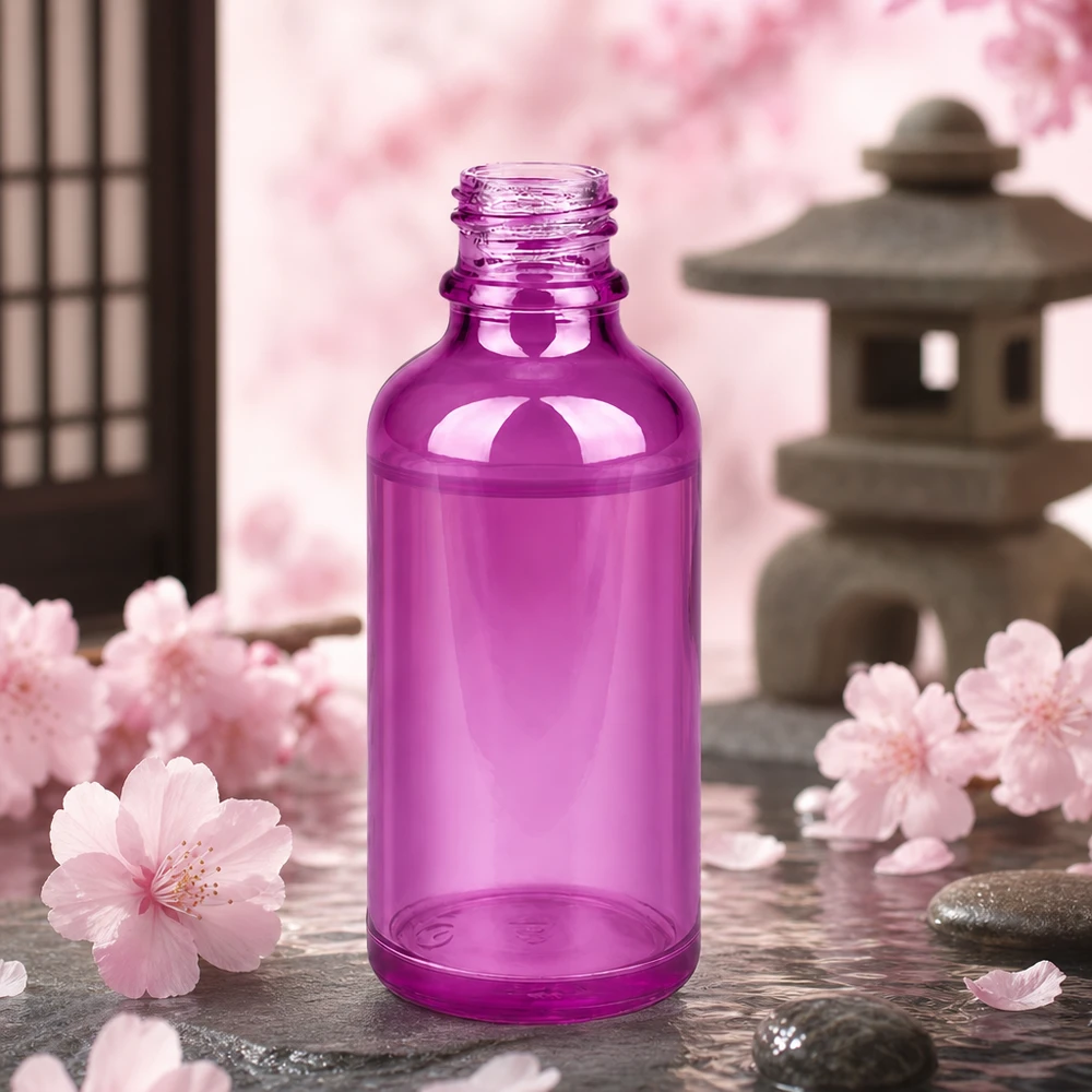 Frasco de farmácia compacto de 50 ml PurpleLine UT18/50 UNiTWIST em vidro violeta brilhante