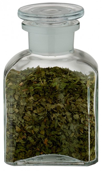 Ideia para frasco de especiarias: Frasco de boticário quadrado com gargalo largo de 150 ml