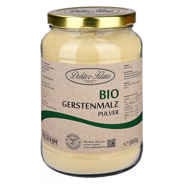 Pó de malte de cevada orgânico 950g Doktor-Klaus noWaste Pó de malte de cevada orgânico 950g Doktor-Klaus noWaste