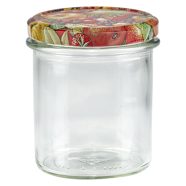 350ml Sturzglas + BasicSeal Deckel Obst-Dekor UNiTWIST