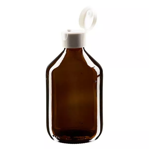 300ml Medizinflasche braun, mit Klappverschluss ApoGlas 300ml Medizinflasche braun, mit Klappverschluss ApoGlas