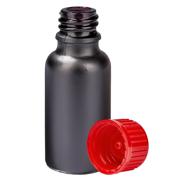 Frasco de 20ml 11mm tampa de rosca vermelha standard BlackLine UT18/20 Frasco de 20ml 11mm tampa de rosca vermelha standard BlackLine UT18/20